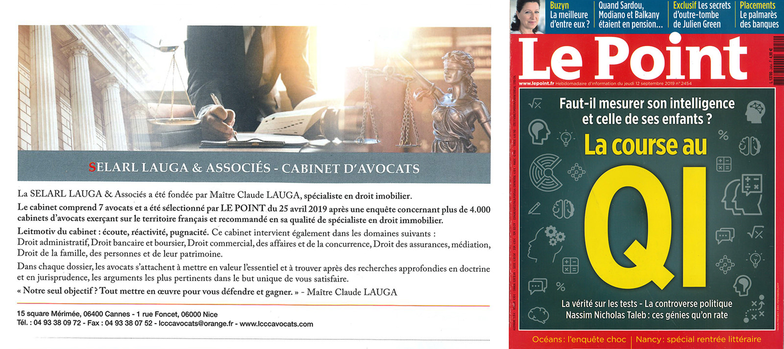 Presse : Le Point - SELARL Lauga & Associés - Cabinet d'avocats